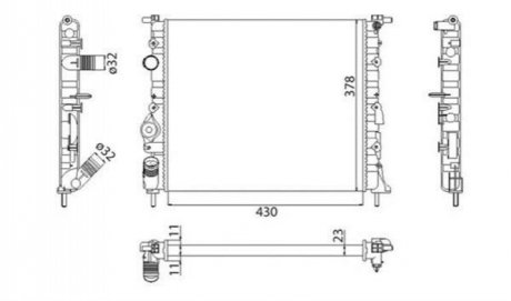 Радиатор. MAGNETI MARELLI 350213261003