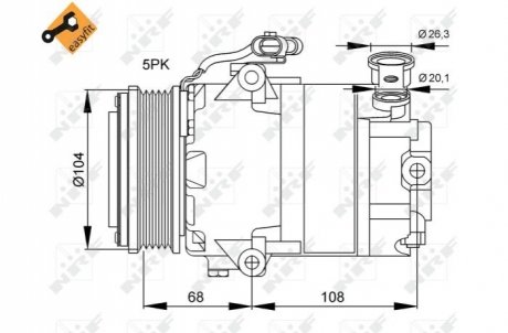 Компрессор кондиционер NRF 32082