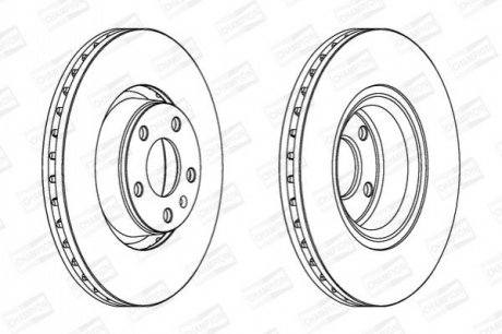 Диск тормозной передн вент CHAMPION 562265CH-1