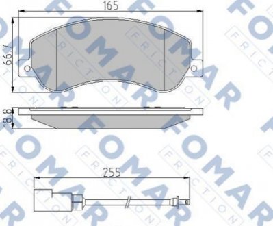 Гальмівні колодки (набір) FOMAR FO925081