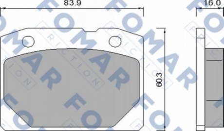 Колодки гальмівні дискові FOMAR FO 465686