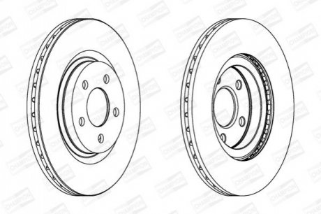 Диск тормозной передн CHAMPION 562524CH