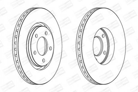 Диск тормозной передн CHAMPION 562292CH