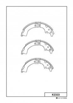 Колодки барабанного тормоза KASHIYAMA K2333