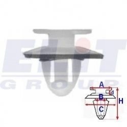 Кліпса обивки дв. (к-т:10 шт) размер:A = 13,1mm/B = 9,4mm/C = 17,2mm/d = 3,2mm/H = 16,7mm ELIT R 11361 (фото 1)