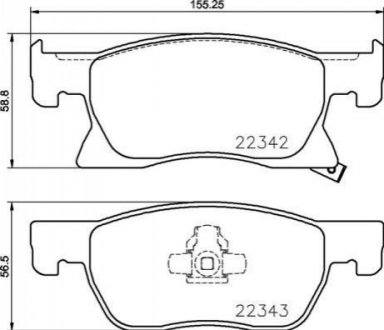 Гальмівні колодки дискові BREMBO P59092