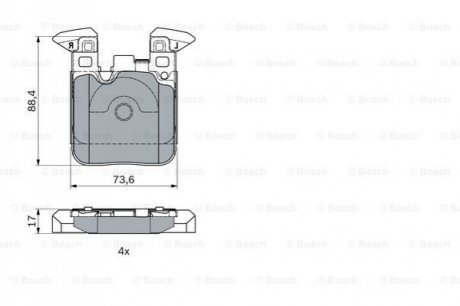 Гальмівні колодки дискові BOSCH 0986494948 (фото 1)