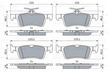 Гальмівні колодки дискові BOSCH 0986424866