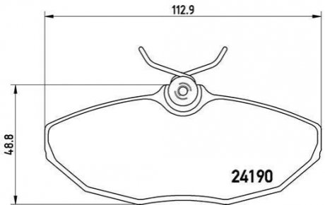 Комплект тормозных колодок дисковый тормоз BREMBO P 36 015