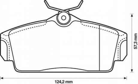 Комплект тормозных колодок дисковый тормоз Jurid 572 422 J (фото 1)