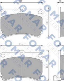 Колодки тормозные FOMAR FO 477481