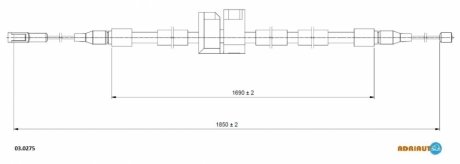 Трос ручного тормоза ADRIAUTO 03.0275