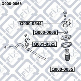 ПОДШИПНИК ОПОРЫ ПЕРЕДНЕГО АМОРТИЗАТОРА Q-fix Q000-0066