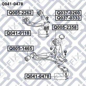 Опора кульова переднього нижнього важеля Q-fix Q041-0478