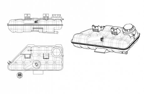 Бачок розширювальний з кришкою MERCEDES ML-Series 2.7D 98- (вир-во) NRF 454045