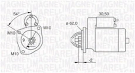 Стартер MAGNETI MARELLI 063720566010 (фото 1)