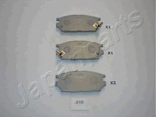 Комплект тормозных колодок дисковый тормоз JAPANPARTS PP-510AF