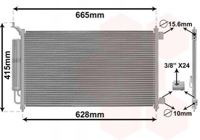 Конденсатор кондиционера NISSAN JUKE/ MICRA/ TIIDA Van Wezel 13015251