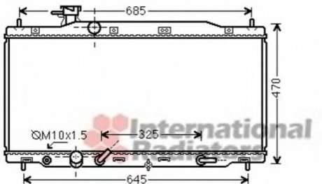 Радіатор охолодження CR-V 20i AT 06- (вир-во) Van Wezel 25002226