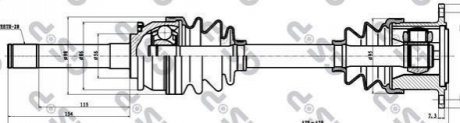 Привод в сборе mitsubishi pajero iisportl200 iii 2.4-3.5 90-09 пер. прав. GSP 239006