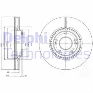 Диск гальмівний Delphi BG4251C