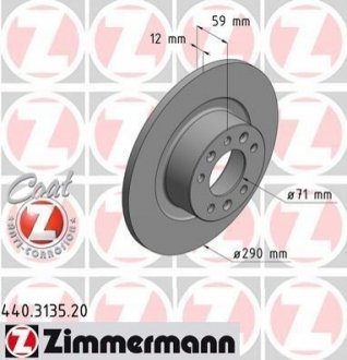 Тормозной диск ZIMMERMANN 440313520