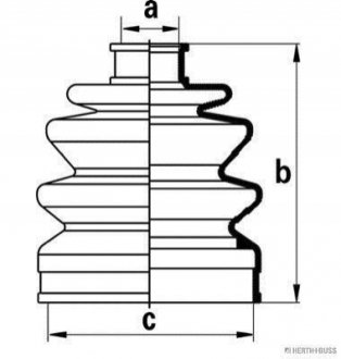 Пильник ШРКШ гумовий + змазка JAKOPARTS J2860504