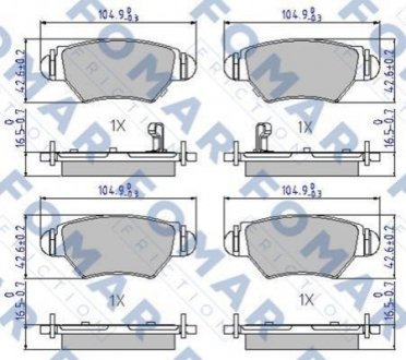 Колодки гальмівні дискові FOMAR FO 668181