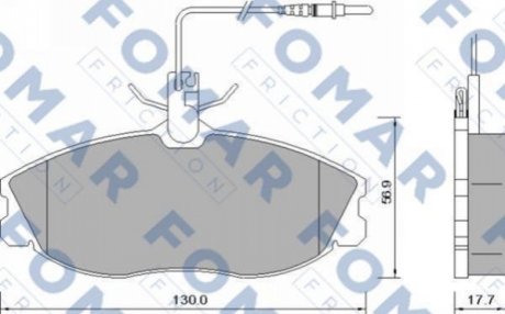 Колодки гальмівні дискові FOMAR FO 637581