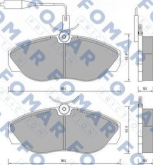 Колодки гальмівні дискові FOMAR FO 629481 (фото 1)