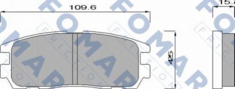 Колодки гальмівні дискові FOMAR FO 621481