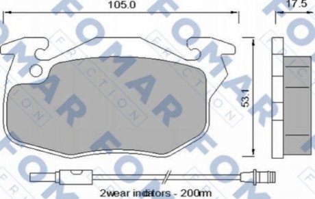 Колодки гальмівні дискові FOMAR FO 529481 (фото 1)