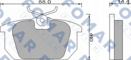 Колодки гальмівні дискові FOMAR FO 493881 (фото 1)
