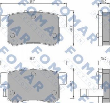 Колодки гальмівні дискові FOMAR FO 475181