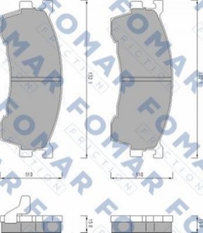 Колодки гальмівні дискові FOMAR FO 459481 (фото 1)