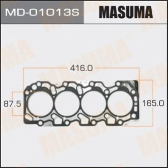 Прокладка Головки блока, 2С-T, четырехслойная (металл-эластомер) Толщина 1,45 мм (1/10) MASUMA MD01013S (фото 1)