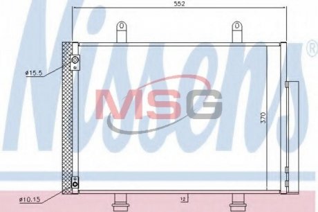 Конденсер SZ SWIFT(10-)1.2 i 16V(+)[OE 9531071L00] NISSENS 940356 (фото 1)