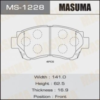 Колодки дисковые (1/12) MASUMA MS1228