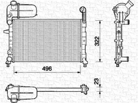 Радиатор Mondeo 96-2000 MAGNETI MARELLI 350213105000