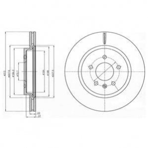 Тормозной диск Delphi BG4388C