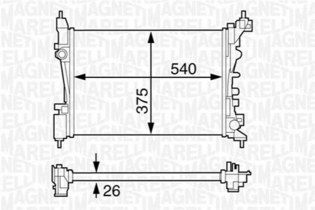 Радиатор. MAGNETI MARELLI 350213130100