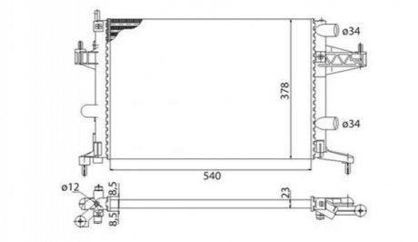 Радиатор. MAGNETI MARELLI 350213829003