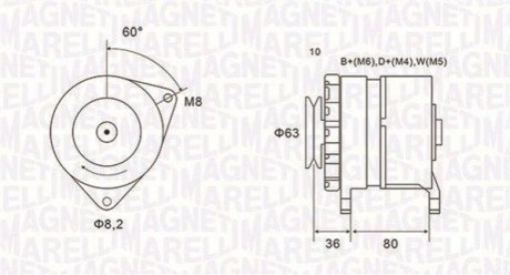 Генератор MAGNETI MARELLI 063735060010