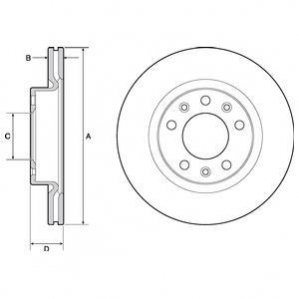 Тормозной диск Delphi BG4700C