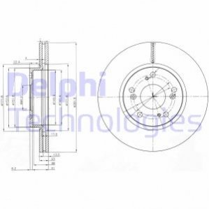 Диск гальмівний Delphi BG3980C