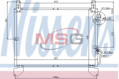 Конденсер DW REXTON(02-)2.9 TD(+)[OE 68400-08002] NISSENS 94861