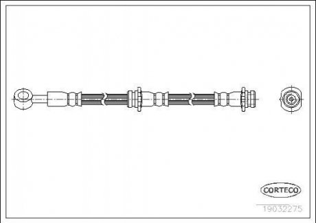 Шланг тормозной BAUDO CORTECO 19032275