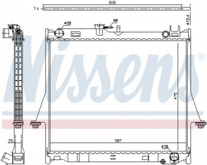 Радиатор. NISSENS 60856