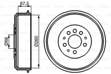 Тормозной барабан BOSCH 0 986 477 046