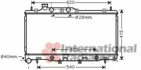 Радіатор LEGACY4/OUTBACK 30i 03-09 Van Wezel 51002069